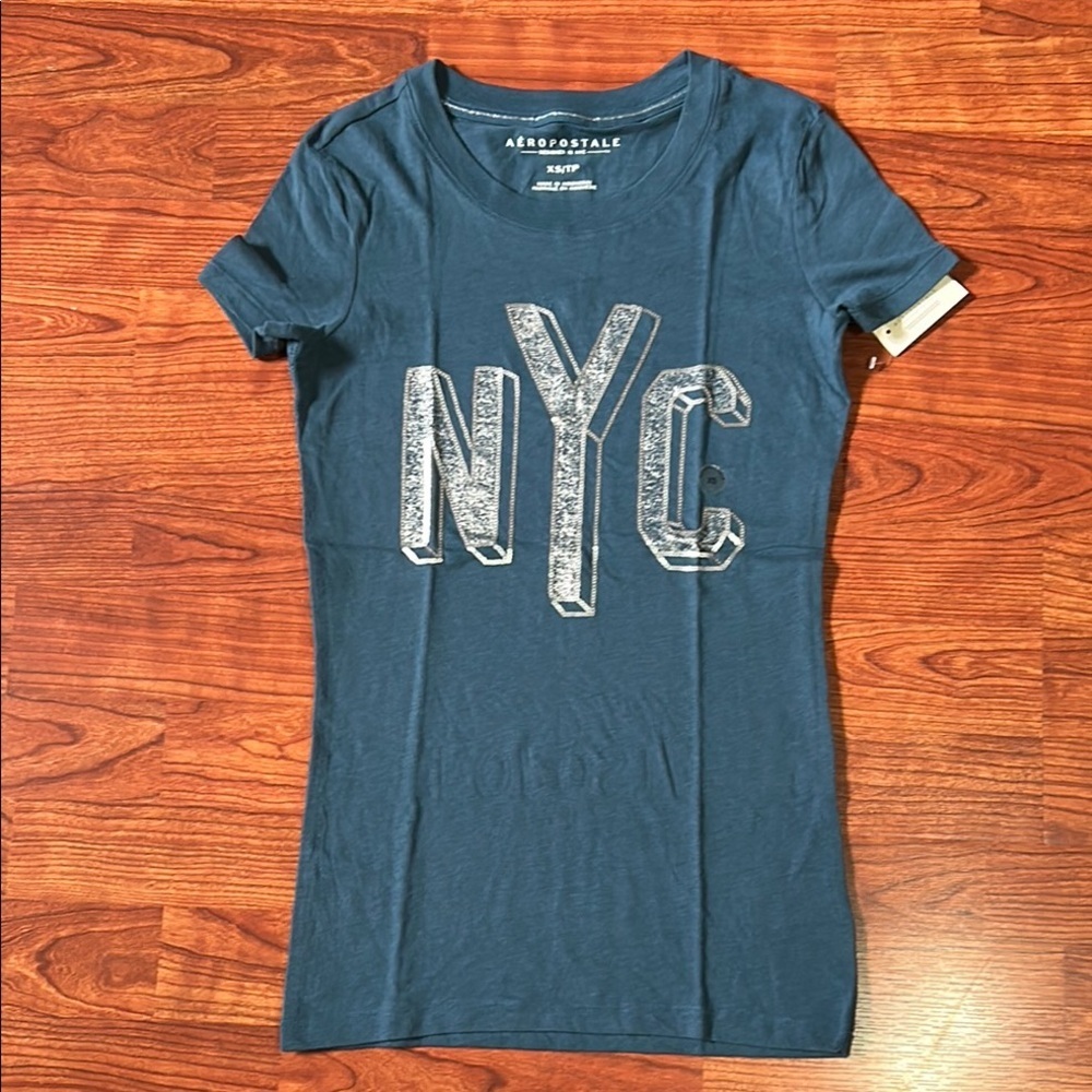 Aeropostale Dark Blue NYC Graphic Tee